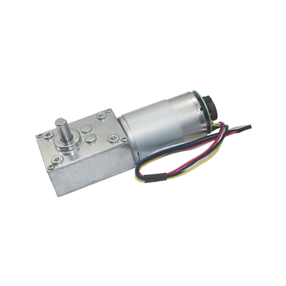Dc Gearmotor 12V/24V Encoder Geared Motor With Dshaft Worm Gear, Torque, Reversed, Low Speed, 70 Kg.cm, 27 Rpm 9339159748916