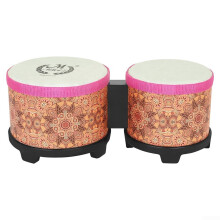 Portable Bongo Drums, Easy to Store and Carry, Charming Underwater World Pattern (Orange)