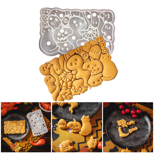 Plastic koekjesvormen Cartoon Halloween Cookie Cutter Biscuit 1