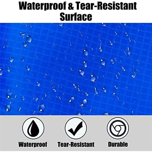 Trampoline Cover Fits 6ft16ft Blue Safety Pad Protector Round Spring Cover Replacement Mat For Bounce Frame 1
