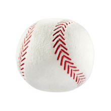 Simulation baseball plush toy, 12 cm in diameter, for children to play indoors and outdoors, lightweight and durable construction.