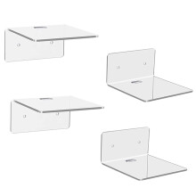 Set van 4 veelzijdige acryl wandrekken, displayhouder voor het