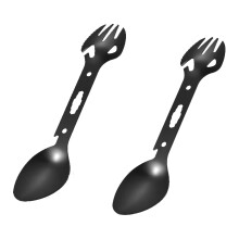 Mehrzweck-Camping-Spork, funktionales Reise-Esswerkzeug aus Edelstahl, langlebig und wiederverwendbar für Outdoor-Aktivitäten, hitzebeständig