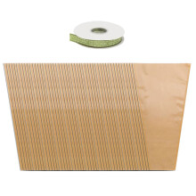 Pak van 50 draagbare kraftpapier bloemenverpakkingstas