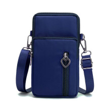 Lett og praktisk crossbody-telefonveske, avtakbar skulderstropp med flere lommer, solid og slitesterk vannavstøtende nylon