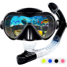 Ensemble de plongée en apnée pour adultes, masque de plongée confortable avec lentille en verre trempé antibuée, équipement de plongée