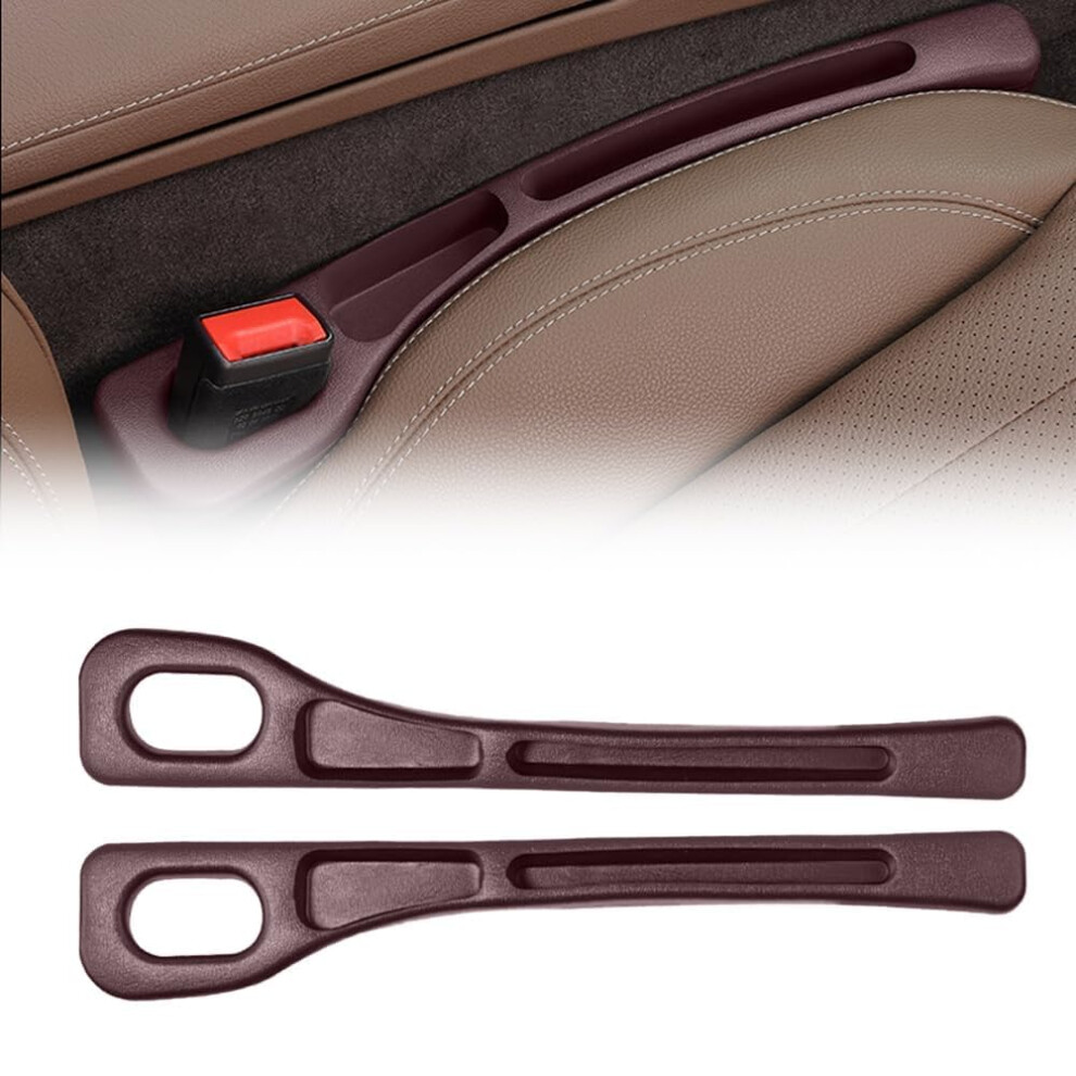 Car Seat Gap Filler 2Piece Car Gap Filler Organizer Brown 9339159749715