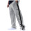 Jogging Bottoms Trousers Side Button Placket Open Button Up Trousers PostOperative Lightgrey Size L Wide Leg 1