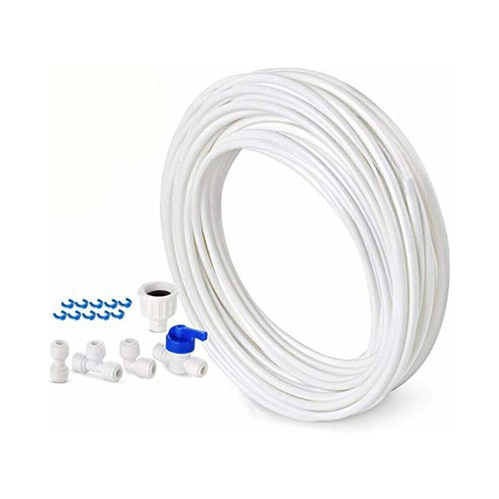 Ultra Safe Water Line Connector For Ice Maker, Reverse Osmosis Ro Systems, Quick Snap Installation, Crystal Clear Ice Cubes, Durable 10M Tubing, Nsf A 9466005080040