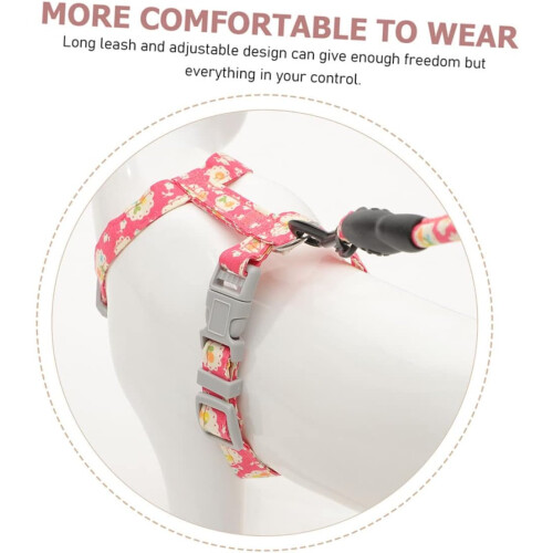 Cat Leash with Adjustable Harness, Secure Escape Prevention, Comfortable Leash 1