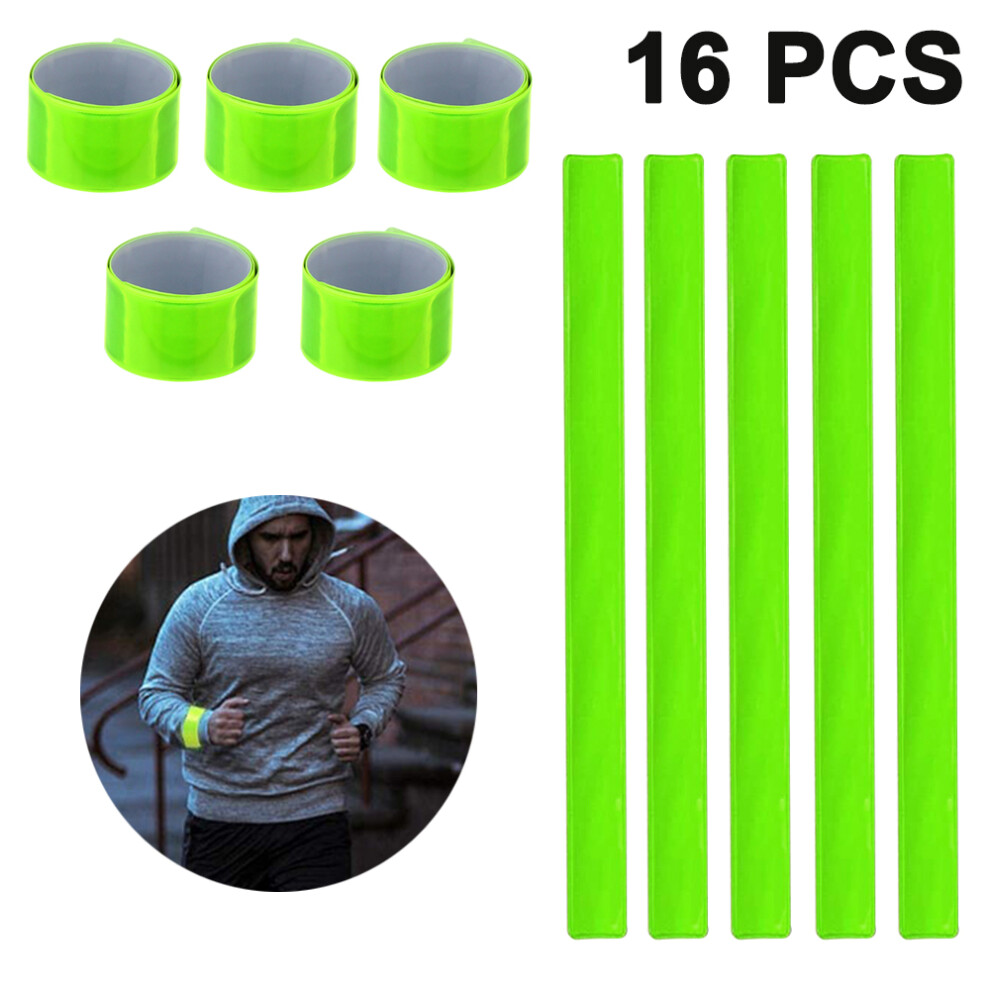 Reflective Wristbands For Cyclists, Enhanced Visibility Bands For Jogging And Hiking, High Visibility Adjustable Snap Bracelets For Skin Or Clothing, 9088816269744
