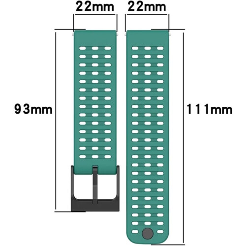 Silicone Watch Strap Compatible With Vertical, 9 Peak Pro And 5 Peak, Black, 9 Peak Size 1