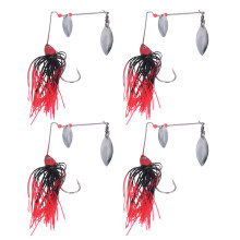 Leurre de pêche Spinnerbait avec cadre en alliage d'aluminium durable et design de barbe pour la pêche au bar, à la truite, au brochet et au