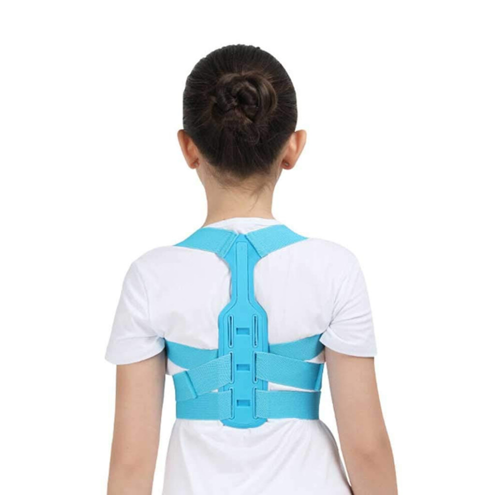 Blue Shoulder Back Brace For Kids: Adjustable Posture Corrector, Spine Lumbar Support, Orthopedic Corset