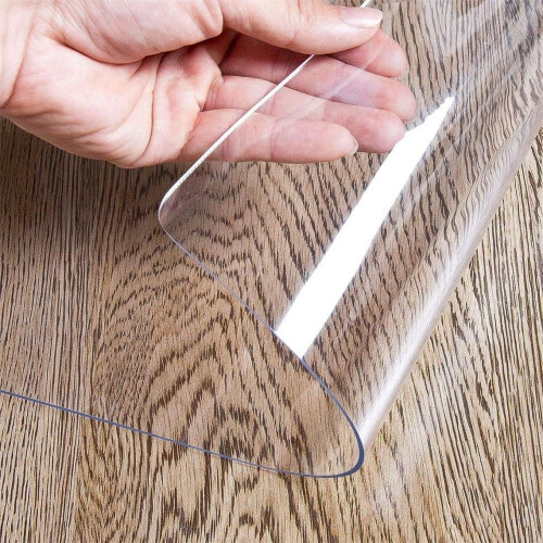 Clear Table Protector 60cmx240cm PVC Waterproof Plastic Table Cover Desk Protector Mat