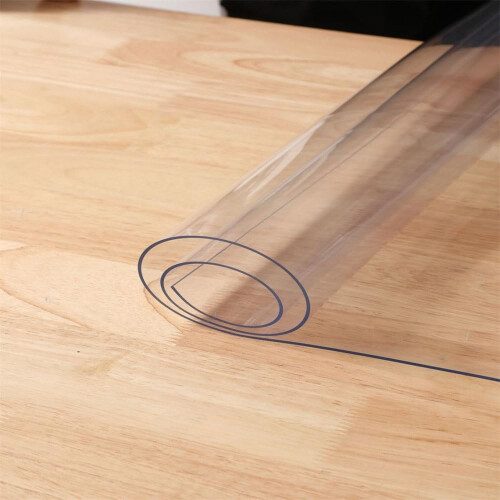 Clear Table Protector 60cmx240cm PVC Waterproof Plastic Table Cover Desk Protector Mat 1