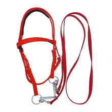 Baum, Bridle for Trail Riding Horse Snaffle Nylonband Reins for Men, Soft Padded Trail Riding Equestrian Equipment. Red S