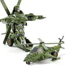 Transforming Airplane Toy Aircraft Robot Toy for Boys and Girls 38 Years Old (Green)