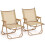 Gartenstühle - HELLOSHOP26 - Set von 2 - Klappbar - Leicht - Beige Aluminium 1