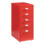Bureau caisson - HELLOSHOP26 - Rollende kast - 5 lades - Metaal - Rood 1
