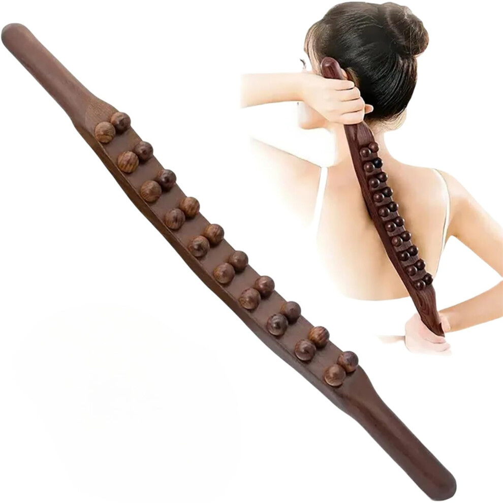 Massage Roller Stick,   Massager, Wood Therapy with Tools, 20 Balls, Gua Sha Stick