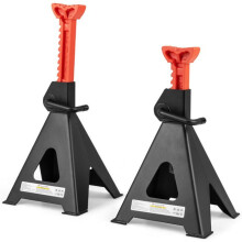 Autoheber - HELLOSHOP26 - Set von 2 - Verstellbar 48-75 cm - Tragfähigkeit 12 Tonnen - Metall