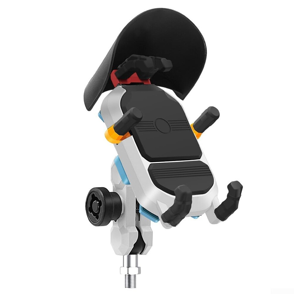 Motorcycle Phone Mount With Shock Absorber, 360 Rotation, Fits 3.56.5 Inch Phones, Aluminum Alloy 9119770226495