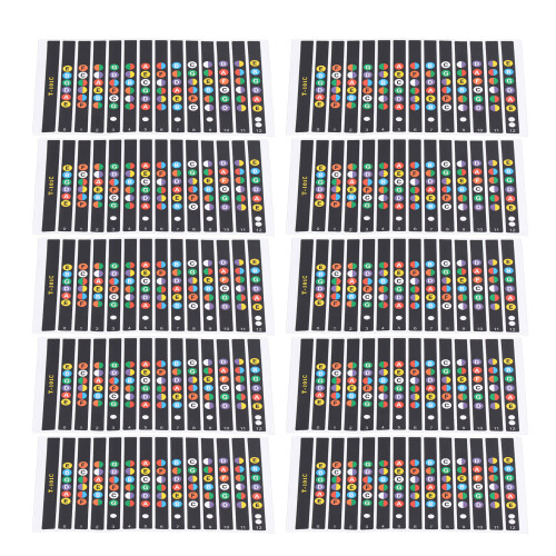 10 Blatt Gitarren-Griffbrettaufkleber, 1