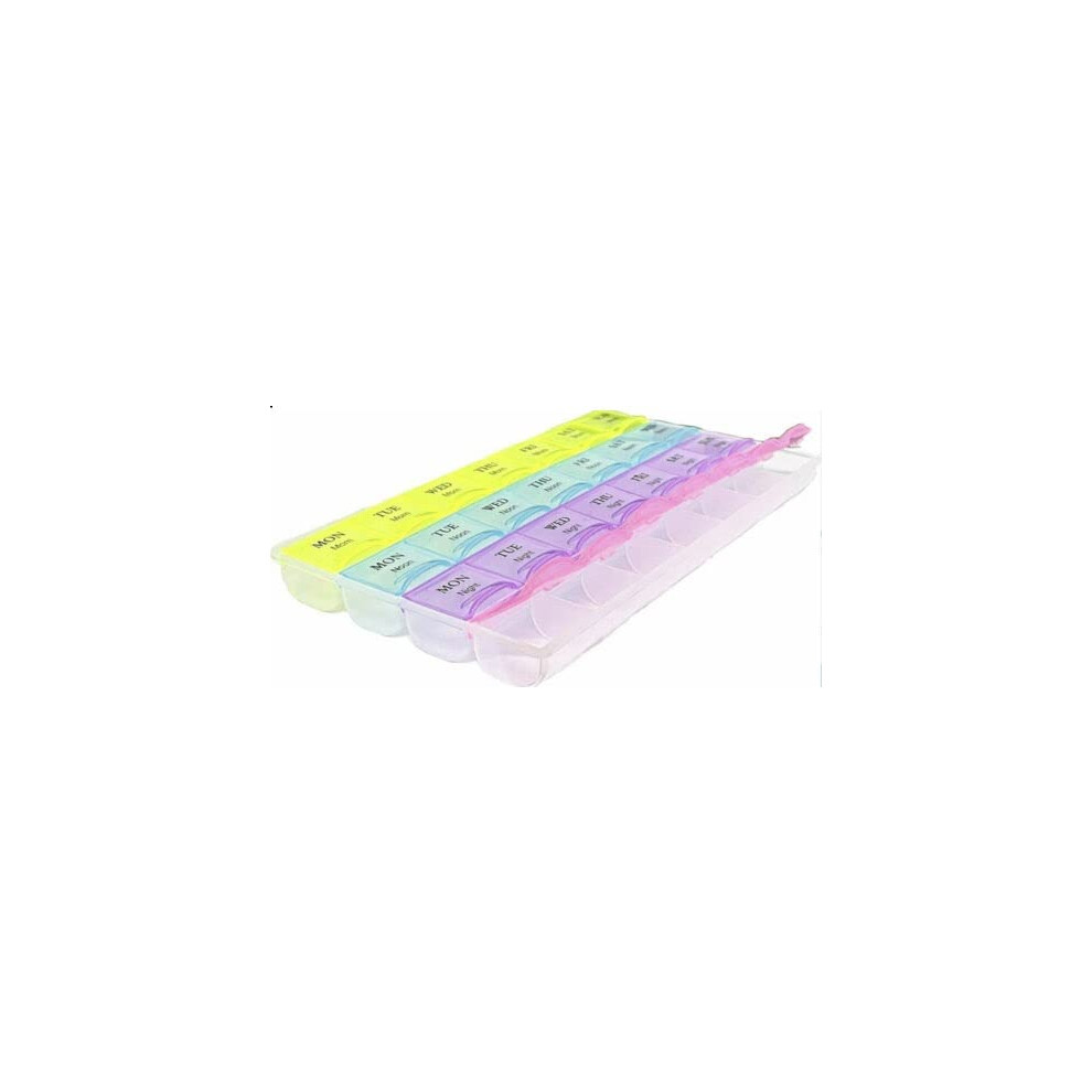 Weekly Daily Pill Box Organiser Medicine Tablet Storage Dispenser 7 Day 4 Times