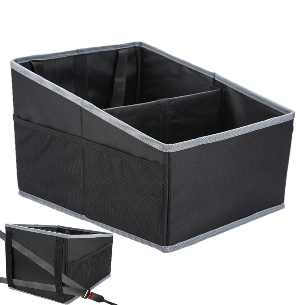 Foldable Waterproof Car Back Seat Organizer With Nonslip Bottom And Spacious Compartments 9339159750582