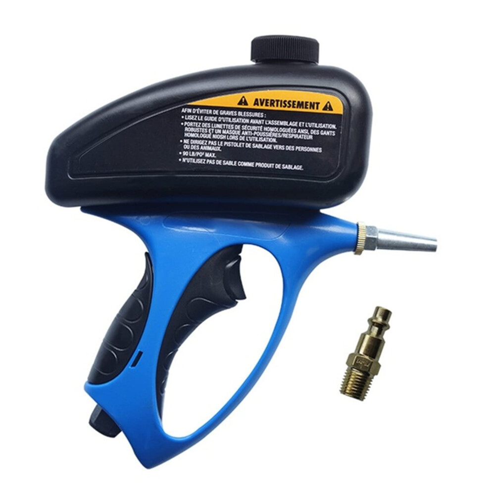 Portable Sand Blaster Gun Kit Handheld Gravitytype Antirust Pneumatic Sandblasting Gun With Container Color B 9119770226662