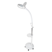 LED Magnifying Lamp, 8x Magnification LED Cold Light Lamp for Beauticians, Adjustable Floor Lamp for Reading, Crafts, Sewing
