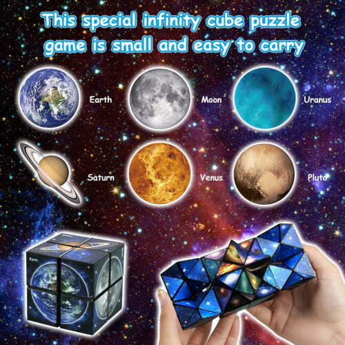 2 in 1 Magic Cube, Stress Relief Toy, 3D Puzzle Cube, Gift Ideas, IQ Puzzle 1