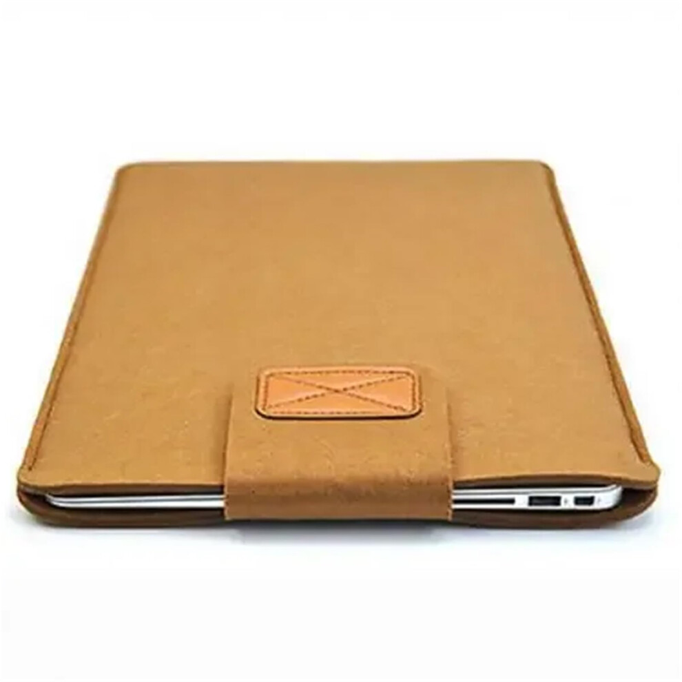 Felt Sleeve Slim Tablet Case Cover Bag 11Inch 13Inch 15Inch Solid Color Tablet Storage Sleeve Brown 9001264386764