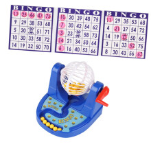 1 x Bingo Slot Machine for Children's Toy, Children's Party Bag, Educational Toys, Tabletop Educational Fantasy Bingo Drinking Game, Blue