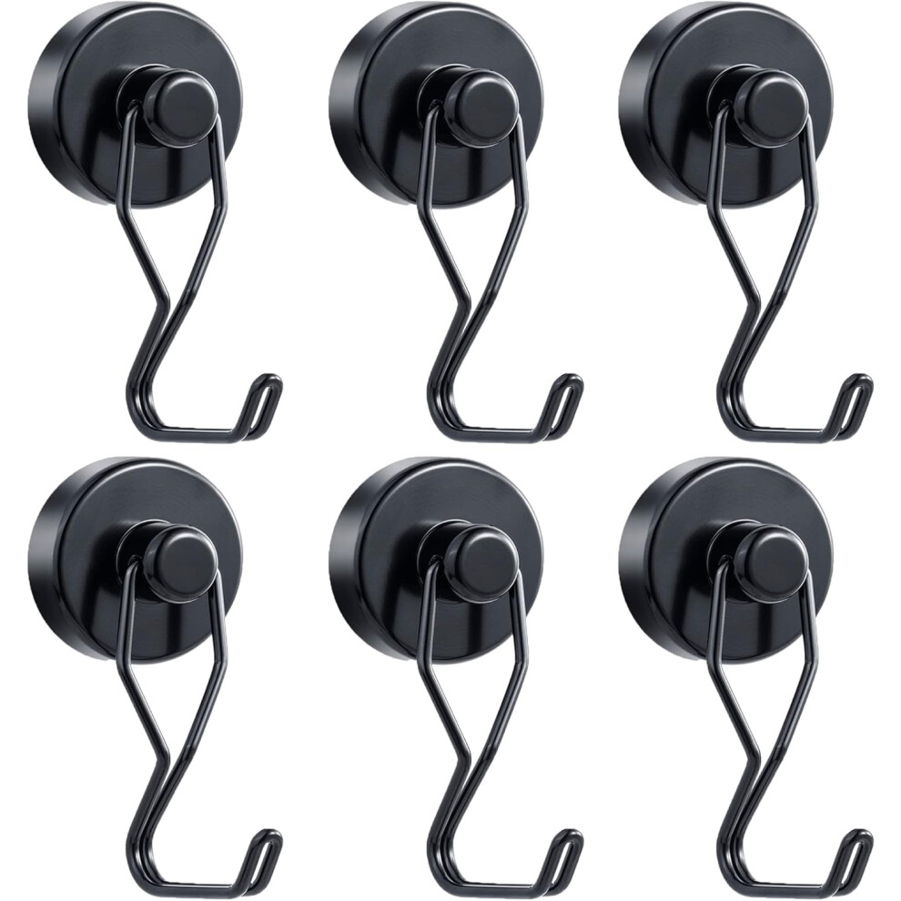 Heavy Duty Magnetic Hooks, Neodymium Magnets Rust Proof Magnetic Hook With Waterproof Coating For Refrigerator, Toolbox, Workshop, Kitchen, Outdoor Gr 9454554861302