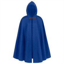 Halloween Cape With Hood Unisex Gothic Blue One Size Medieval Vampire Witch Devil Cosplay Cape