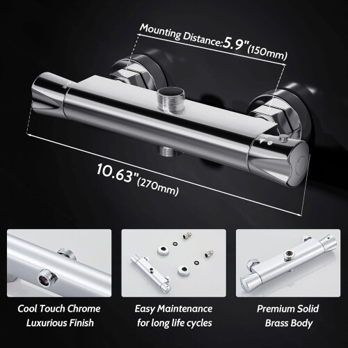 Ενσωματωμένη στήλη ντους Selector, εξαρτήματα American Standard, βαρέως τύπου από συμπαγή 1