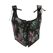 Women's leather corset, classic, French, medieval, vintage, shapewear, light purple