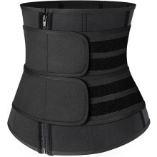 Neopreen sauna-zweettrimmer voor core-activatie, rugondersteunende buikcompressieband met ritssluiting, naadloos ontwerp, tailletrainer voor mannen
