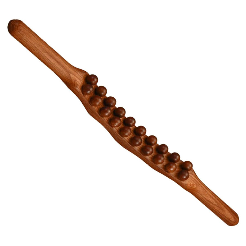 Wooden Massage Stick Gua Sha Tool, NonSlip Handle for Muscle Relaxation, Lightweight and Portable