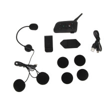 V6 Pro 1200M Motorcykelhjälm Bluetooth Intercom Headset för Domare 6 Användare