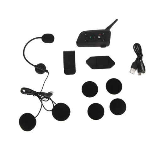V6 Pro 1200M Motorradhelm Bluetooth-Intercom-Headset für Schiedsrichter, 6 Benutzer