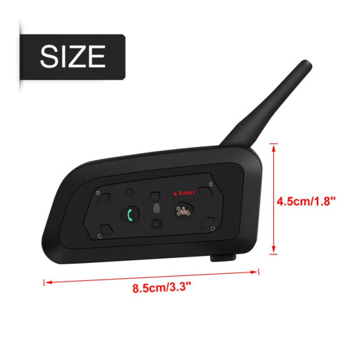 V6 Pro 1200M Motorradhelm Bluetooth-Intercom-Headset für Schiedsrichter, 6 Benutzer 1