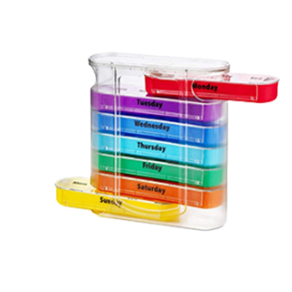 Monthly Medication Organizer, Pill Case, Weekly Planner With 4 Compartments, Transparent For Women And Men