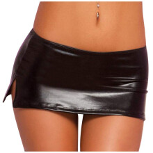 Latex Lingerie Leather Mini Skirt Sexy Backless Dress Erotic Bodysuits Black