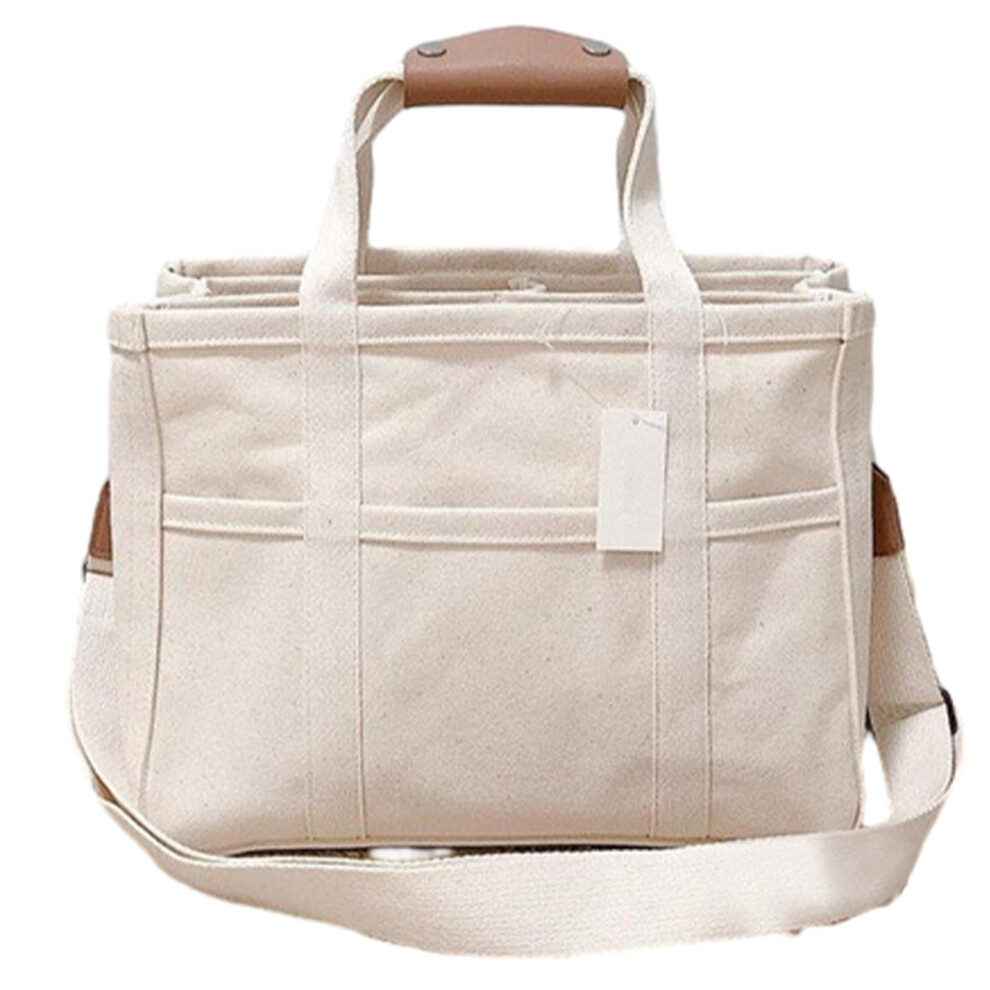 Wickelbag Tte Canvas Diaper Organizer, Baby Changing Backpack With Adjustable Strap, White