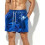 Men's Metallic Boxer Shorts Sequin Size M Blue Shiny 2