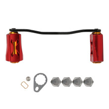 Manivela para carretilha de pesca, acessório em liga de alumínio com design ergonômico, manivela dupla para carretilha de pesca com isca
