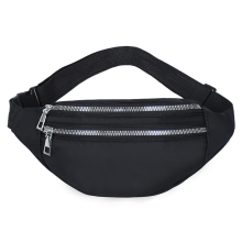 Mageveske med 3 glidelåser, multifunksjonell midjebelteveske for unisex, mote og sporty, med justerbar stropp og glatt glidelås for rask tilgang,